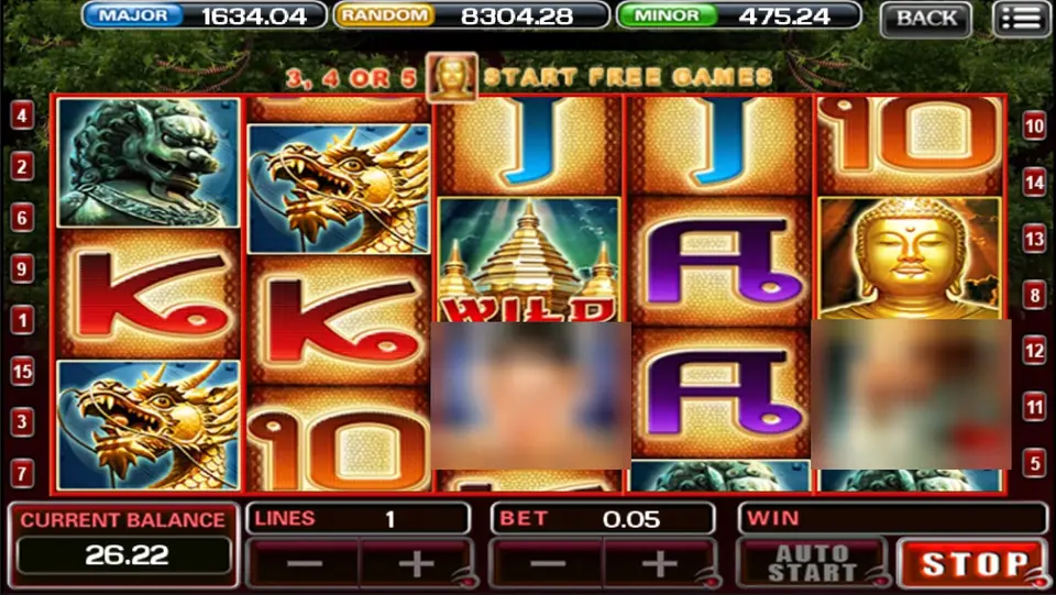 Thai Temple di ACE333 dengan wild stupa di gulungan 3 dan spanduk yang bilang 3, 4, atau 5 memulai free game