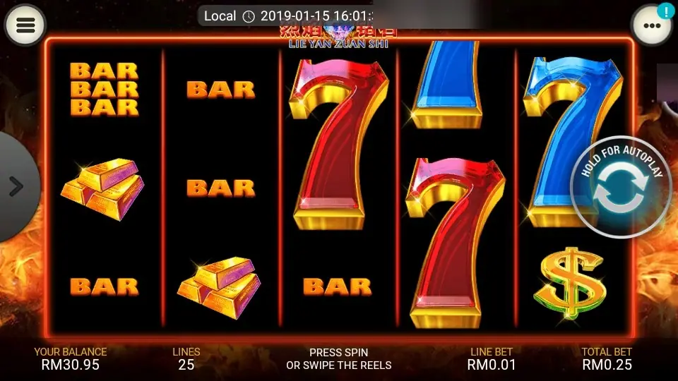 Lie Yan Zuan Shi di aplikasi LPE88 dengan triple BAR, emas batangan serta tujuh merah dan biru yang tinggi