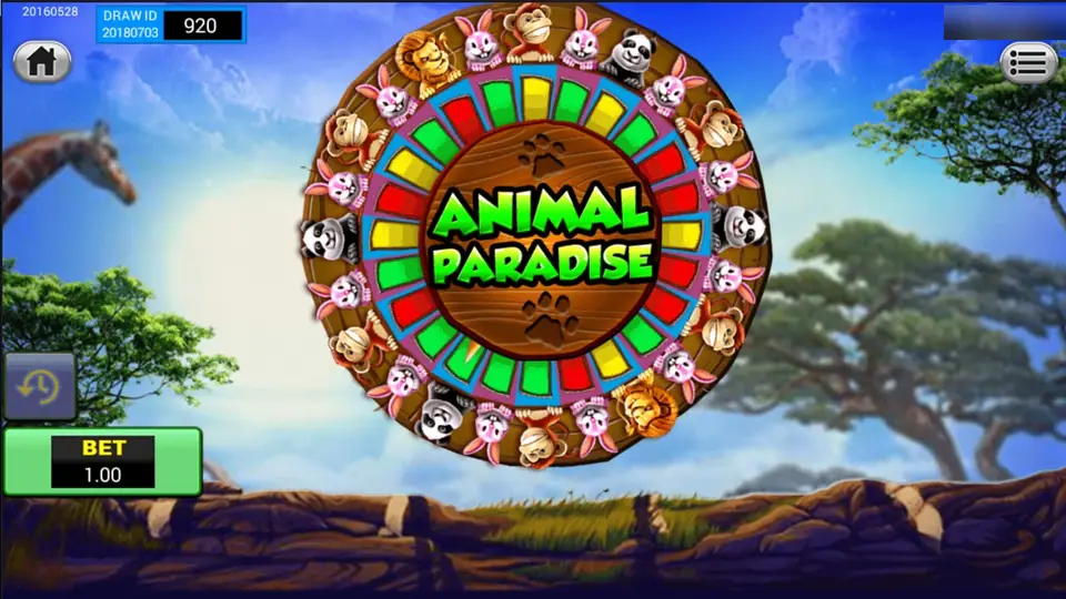 Roda Animal Paradise Mul berputar untuk undian 920
